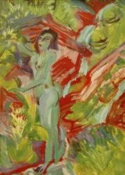 Femme nue à la source